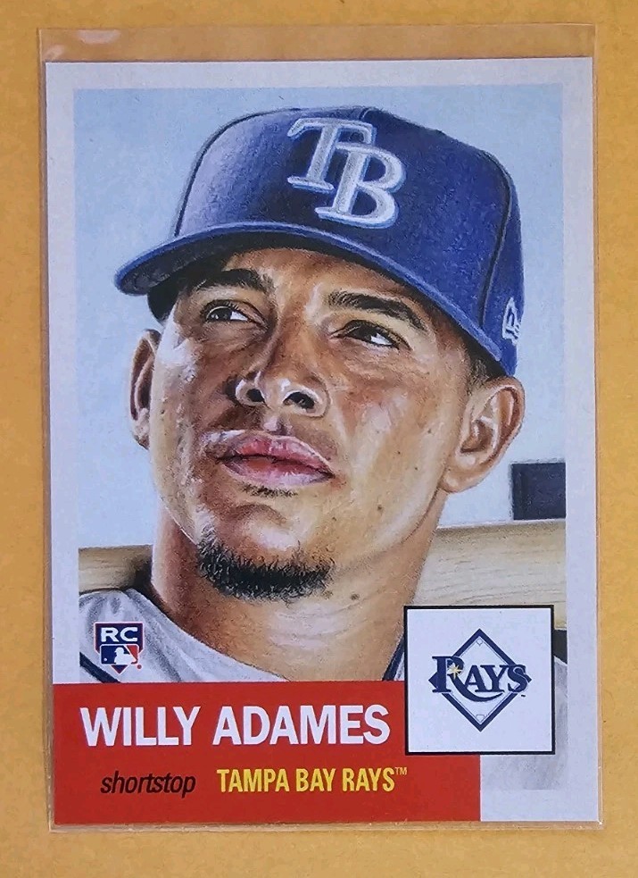 WILLY ADAMES 2018 TOPPS MLB LIVING SET ROOKIE CARD #69 RAYS PR: 4974