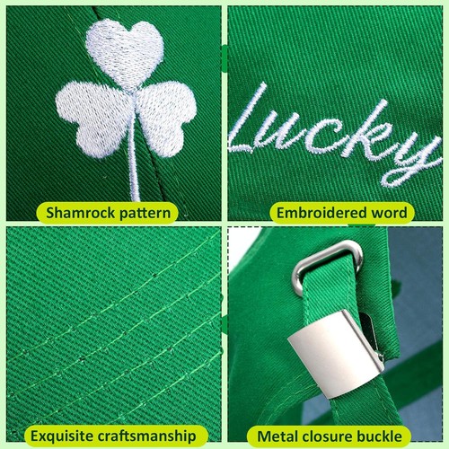 2 Pieces St. Patrick's Day Hat Shamrock Baseball Cap Accessories Adjustable... - Picture 3 of 6