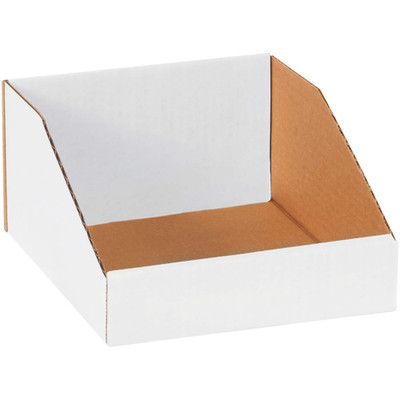 Open Top Bin Boxes, 8'' X 9'' X 4-1/2'', Oyster White, 50/Bundle