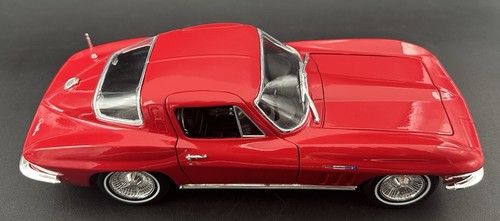 Chevrolet Corvette Maisto 1965 escala 1:18 modelo de coche fundido a presión Chevy rojo - Imagen 9 de 19