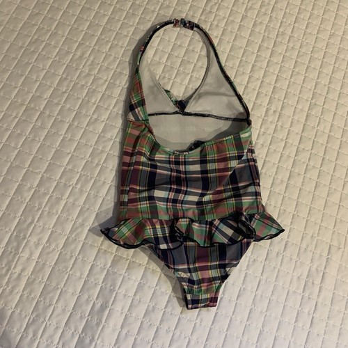 Rare Little Girls Ralph Lauren Halter Ruffled Plaid Swimsuit See Photos For Size - Picture 2 of 7