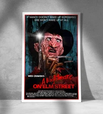 Freddy Krueger A Nightmare on Elm Street Print – Classic Slasher Horror Poster