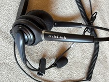 OvisLink Dual Ear Call Center Headset w/ RJ9 cord - GrandStream GXP2170  more