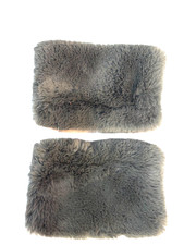 Gray Faux Fur Wrist Cuffs Winter Warmers Cozy Fashion Accessory Pair