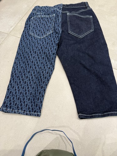 new River Island Jean Shorts v unusual stretchy uk 10 w26/27 l14 trendy summer - Picture 4 of 8