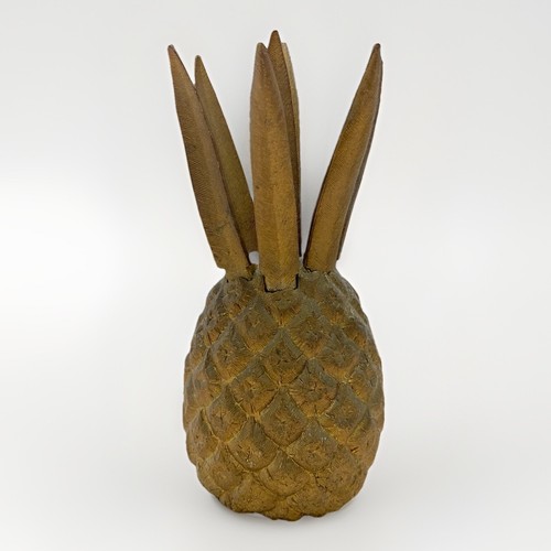 Vtg MCM Brass Pineapple Cocktail Hors d'Oeuvres Fork Holder Hollywood Regency