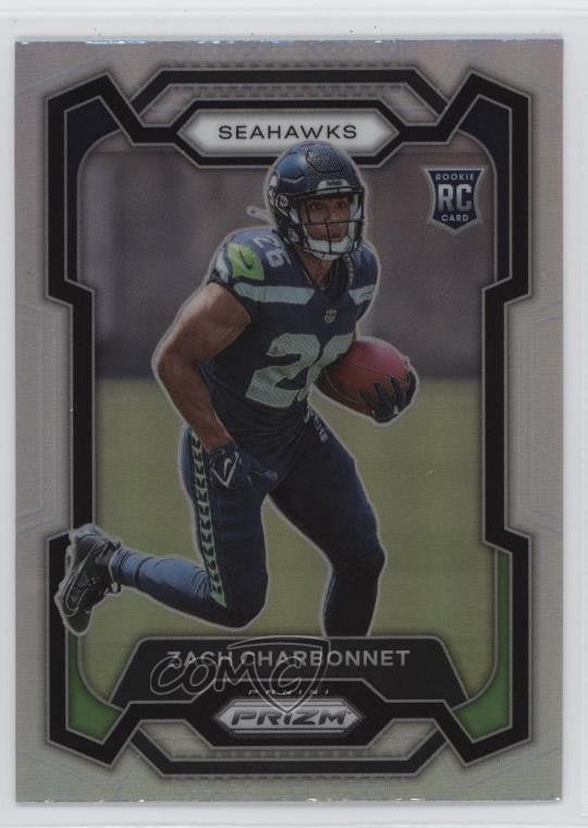 2023 Panini Prizm Rookies Silver Prizm Zach Charbonnet #392 dd2