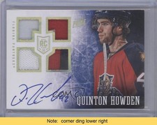 2013 Panini Prime Rookie Auto Holo Gold 4/25 Quinton Howden #115 Patch READ 0n7