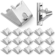 Hotop 16 Pieces 920158 Refrigerator Shelf Clips Freezer Cooler Silver