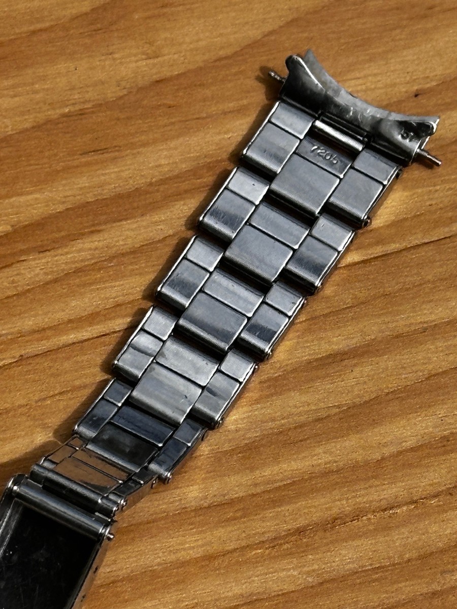 Vintage 1969 Rolex 19mm Watch Bracelet 7205 Big Crown With 57 End