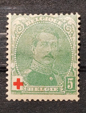 Belgique  timbre n°129 croix rouge  Neuf avec charnière Roi Albert 1