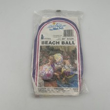 Vintage 1992 Intex 20" Beach Ball Multi-Color Flowers The Wet Set 59040 New