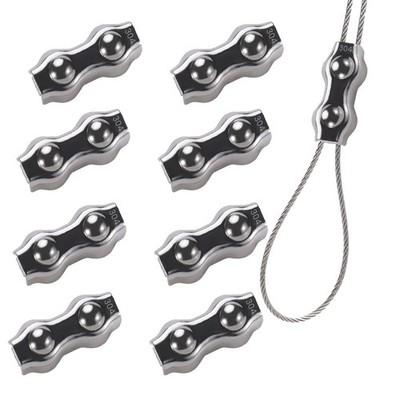 8Pcs M3 304 Stainless Steel Duplex Wire Rope Clips, Duplex Double Bolt Cable ...