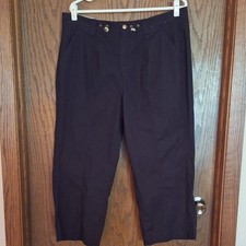 Active Studio Womens Black Cotton Twill Cropp...