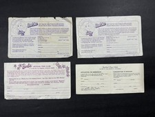 1963, 1965  1980 Barbie "Official Fan Club" Applications Lot of 4