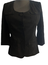 New York  Company Black Blazer Women's Size 6 Lined Career Office Business Jack