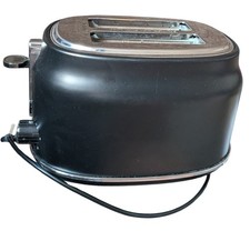 Wilko 2 Slice Toaster Matt Black Defrost Function Crumb Tray