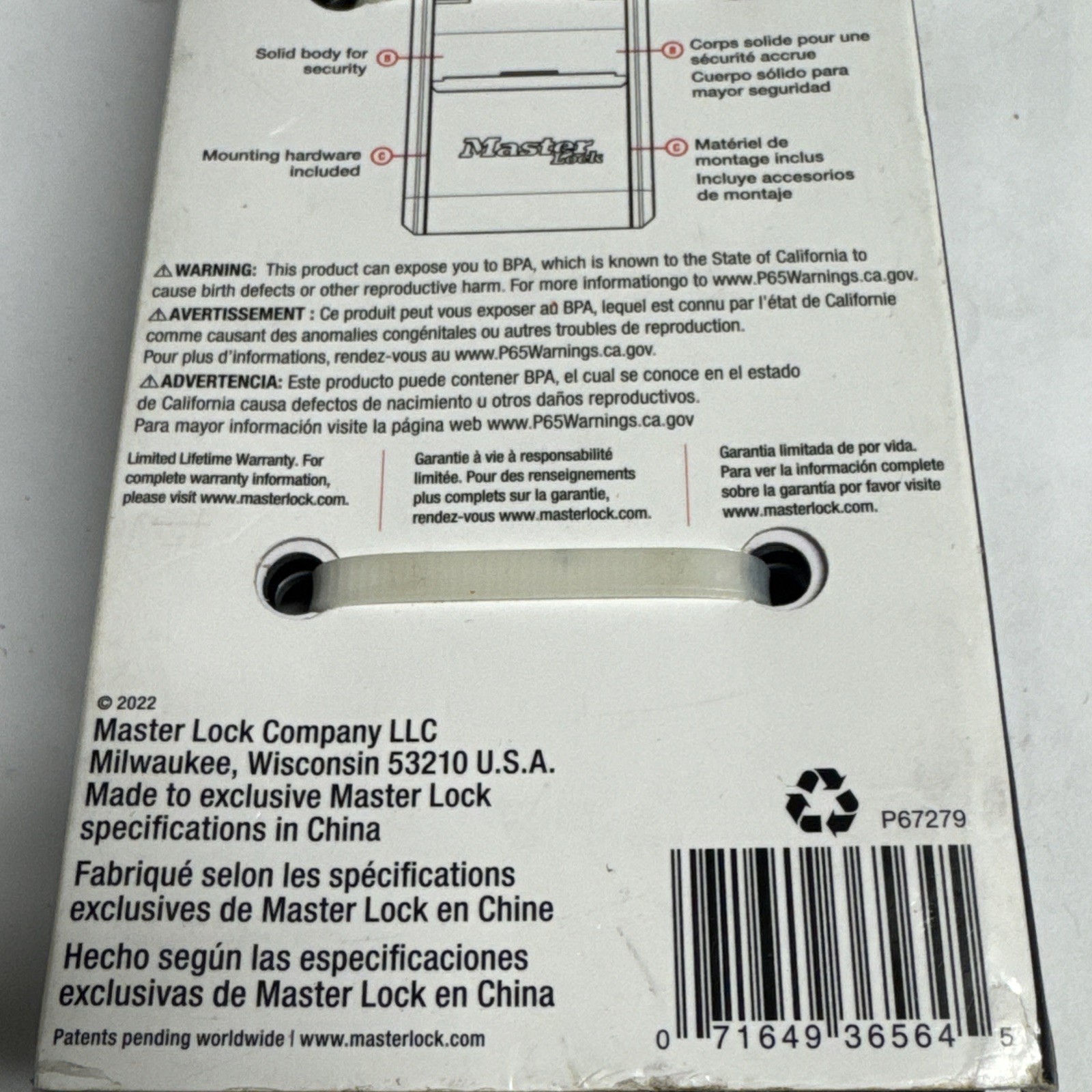 Master Lock 5481D Wall Mount Key Safe Lock Box Storage Solution