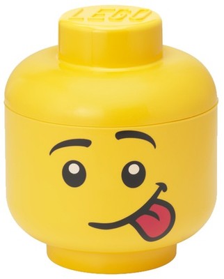 LEGO Aufbewahrungskopf STORAGE HEAD SILLY S 2 Liter gelb