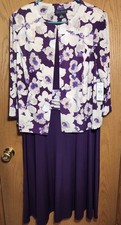Jessica Howard 2 Piece Floral Dress Set Purple Size 18W NWT Mother of Bride