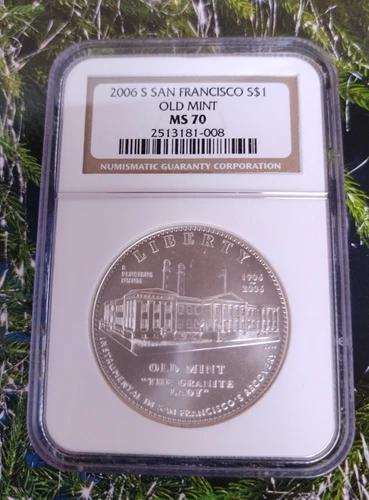 2006 S MS 70 San Francisco Old Mint Uncirculated Silver Dollar NGC MS70 Lab 008