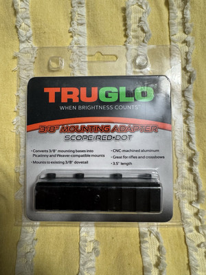 TRUGLO Rib Mounting Adapter 3/8 To Picatinny/Weaver Black Finish￼