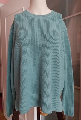 Marco Polo Pullover Damen Gr. M Türkisblau Baumwolle