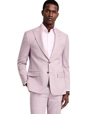 Calvin Klein Mens Slim fit Suit Jacket Blazer 38 R Pink Solid Wool