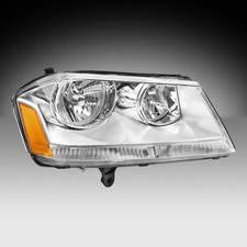 Fit 2008-2014 Dodge Avenger Headlight Chrome Clear Passenger Rh Side Headlamp