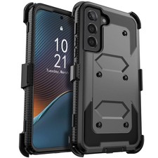 Gray For Samsung Galaxy S21 Plus/Ultra S21 FE Dual Layer Case Cover / Belt Clip