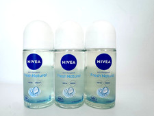 Nivea antiperspirant roll-on FRESH NATURAL 3 x 50ml/1.69 fl oz FREE SHIPPING