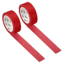 Holographic Washi Tape 0.59 Inch x 10.93 Yards, 2 Roll Masking Sticker, Red