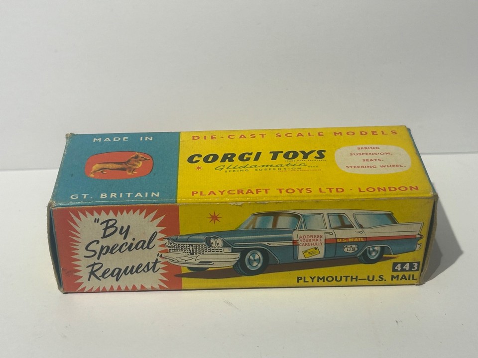 Corgi Toys 334 Plymouth US Mail, Original, Boxed, Vintage, Rare. lovely ...