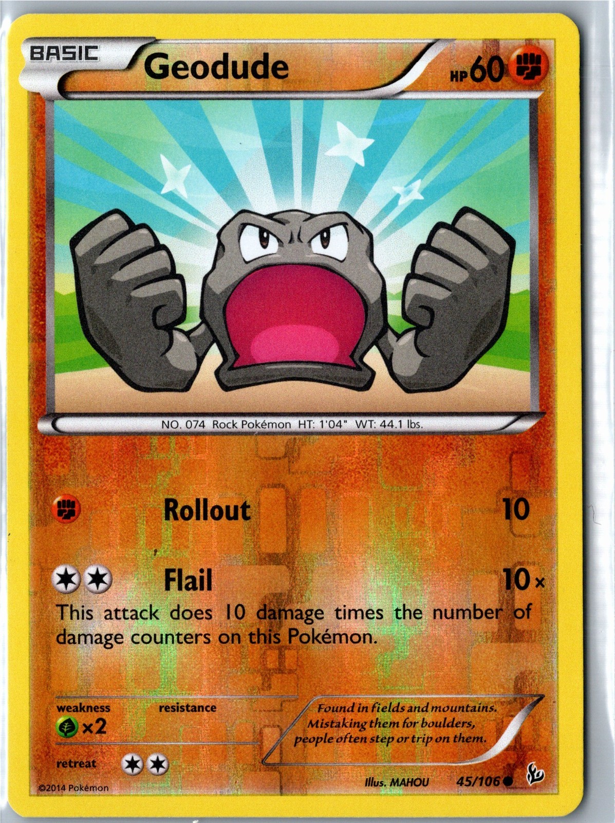 Geodude 45/106 XY - Flashfire Pokemon TCG MP