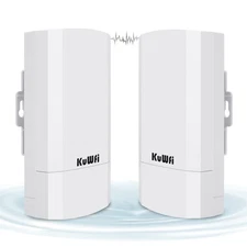 2-Pack 300Mbps Wireless Bridge, Outdoor CPE WiFi Kit Point to Point Wireless ...