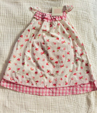 NWT Janie and Jack Floral Gingham Ruffle Dress Girls 6-12M Rare Boutique