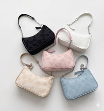 Y2K Floral Embossed Mini Shoulder Bag Chain S...