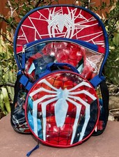 Marvel Spider-Man School Backpack  Detachable Lunch Bag 2 pc Set 16"
