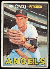 1967 TOPPS JIM COATES CALIFORNIA ANGELS #401 VG - WAX/WEAR