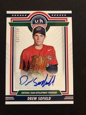 2022 Panini USA Baseball Stars & Stripes Blue Ink /399 Drew Sofield Auto