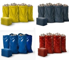 Rubble Sacks Heavy Duty Builders Waste Bag Site Multi Colour 36" x 48" 350 Gauge