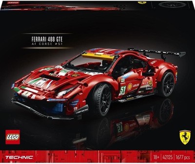 LEGO Technic 42125 Ferrari 488 GTE AF Corse # 51, Authentisches Langstreckenrenn