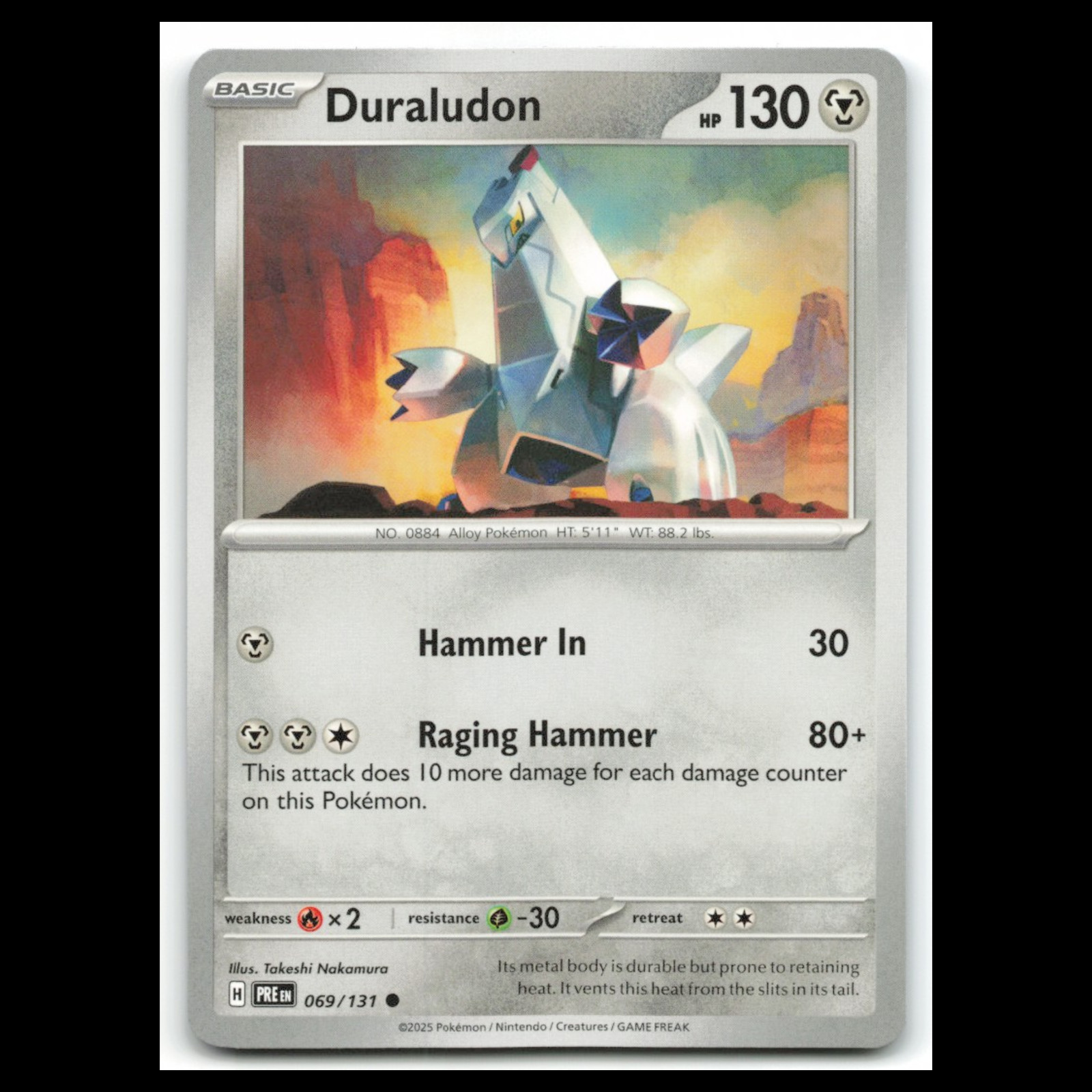 Duraludon #69 2025 Scarlet - Violet Series - Prismatic Evolutions Common Pokemon