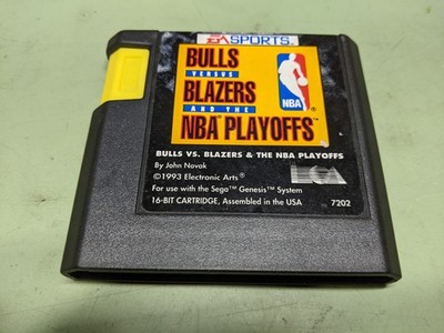 Bulls Vs Blazers and the NBA Playoffs Sega Genesis Cartridge Only