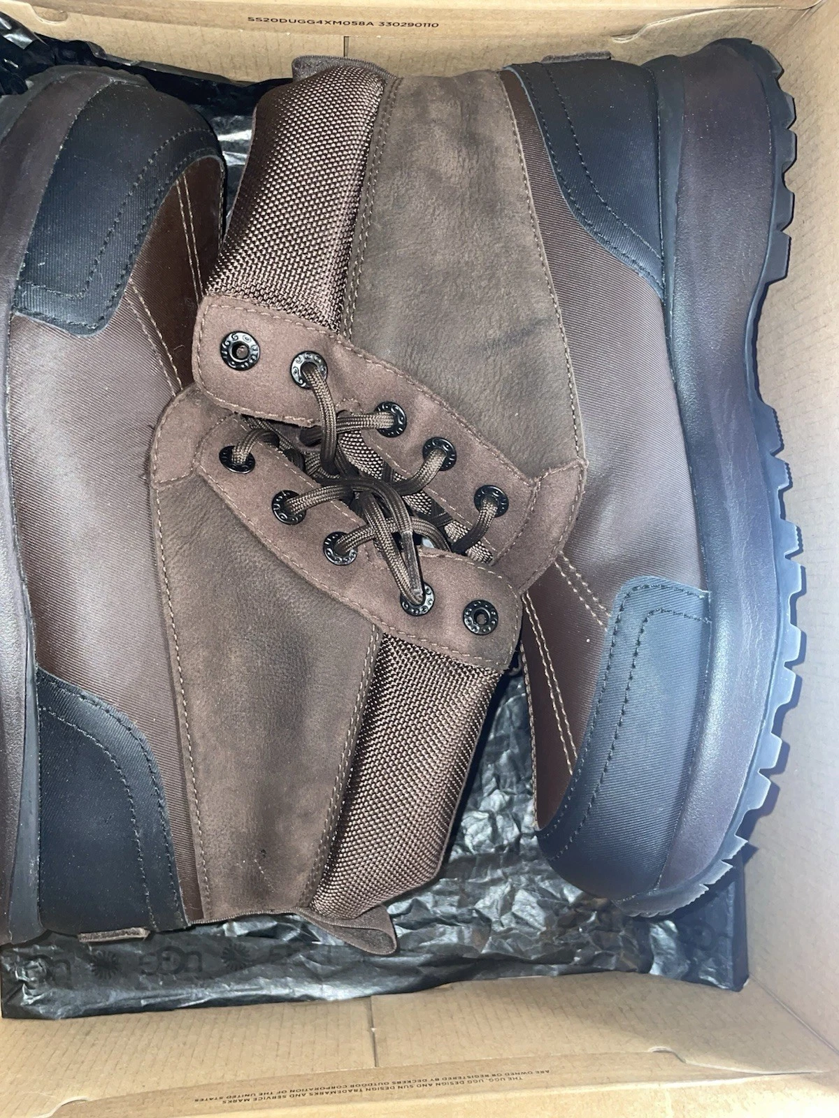 UGG MENS EMMETT DUCK BOOT SIZE US 7 STOUT LEATHER WATERPROOF SNOW RAIN WORK