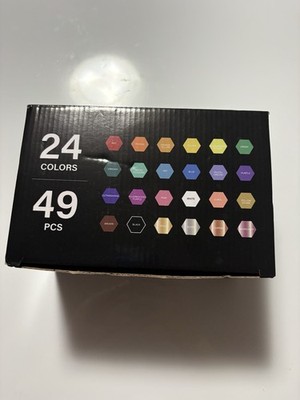 Fabric Paint Set - Permanent  Washer Safe, 24 Vibrant Colors, in Bottles
