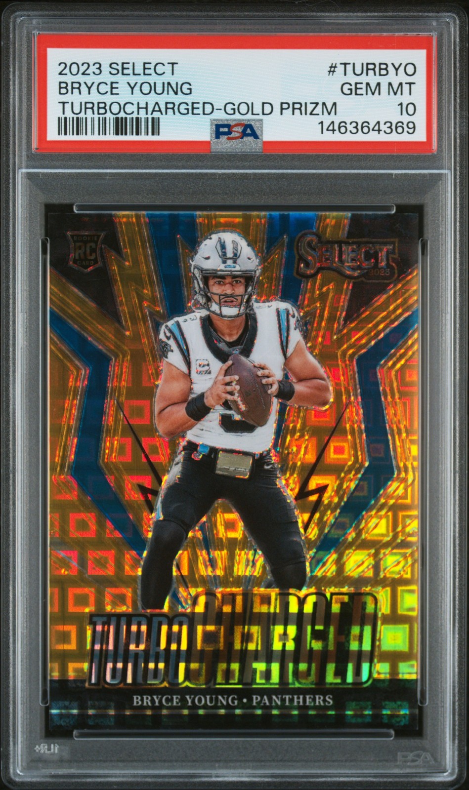 Bryce Young Panini Select Turbocharged #TURBYO Gold Prizm