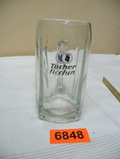 6848.        Alter Bierkrug  Deko Glas Tucher Siechen Bierkrug 0,5  L