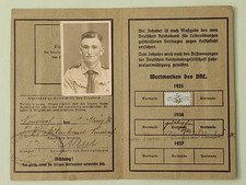 WW2 Germany. Sport DRL  membership ID, 1936.