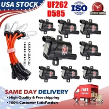 UF262 Ignition Coil & Spark Plug Wire Set For Chevy Silverado GMC 4.8L 5.3L 6.0L